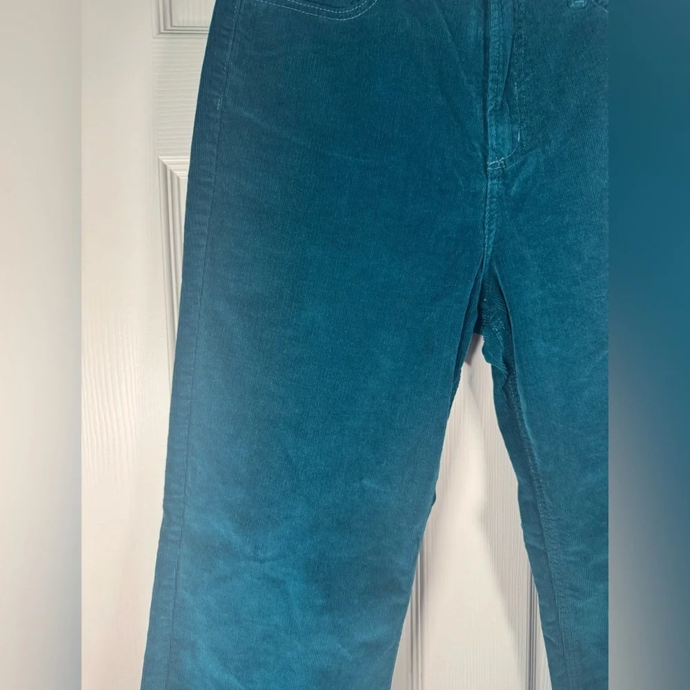 Silver Jeans Co Teal Highly Desirable Straight Corduroy Pants Womens Size 30